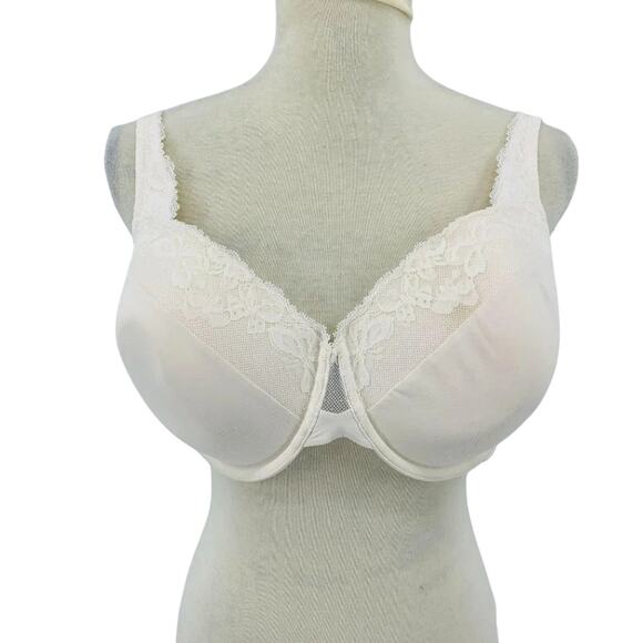 Olga Cloud 9 Lace Underwire Contour Bra 42C Gardenia - Picture 1 of 7